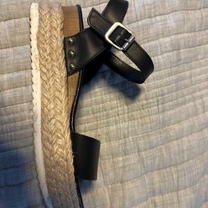Steve Madden low espadrille wrap wedges